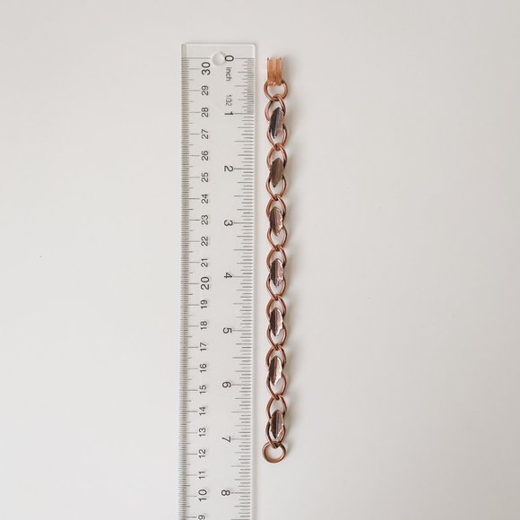 Vintage Copper Leaf Feather Southwest NativeStyle Boho Chain Link Bracelet - Picture 10 of 10